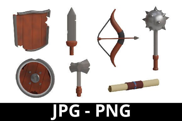 3D Rendered Medieval Game Set: A Versatile Asset for Game Designers and Creators