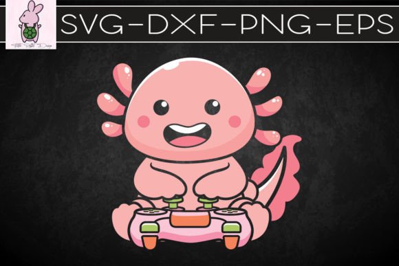 Axolotl Fish Playing Video Game: A Fun, Versatile Design Asset