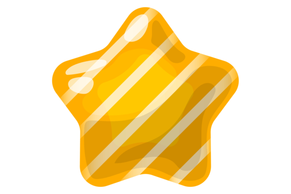 Cartoon Star for Game Interface. Glossy: A Strategic Design Element for Modern Game Development