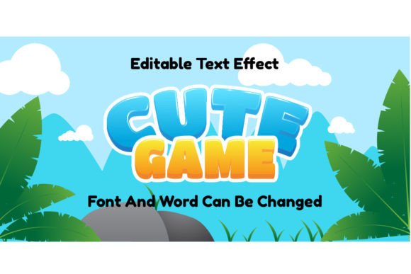Cute Game Editable Text Effect: A Versatile Design Tool for Playful Branding