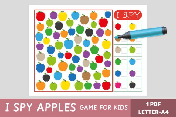 Engaging Early Learning Through Play: Exploring the I Spy Game - Apples - Colors - Math