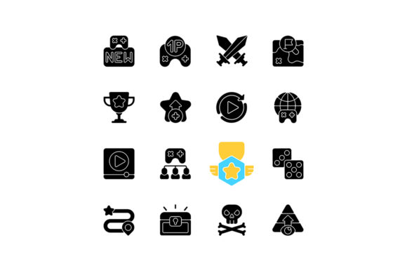 Enhancing Game Interfaces with the Game Menu Black Glyph Icons Set