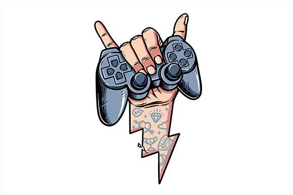 Exploring the Fusion of Shaka Hand and Game Controller Designs in Modern Graphics