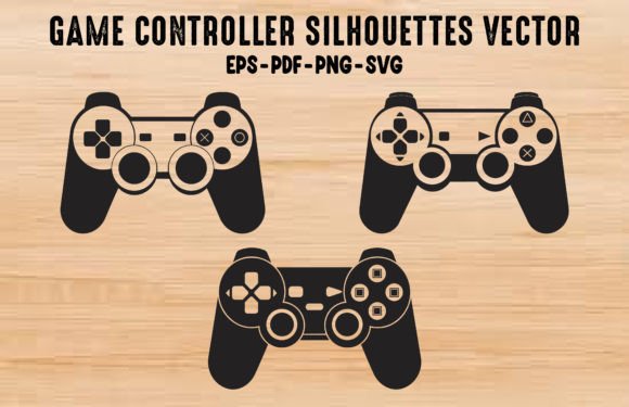 Game Console Silhouettes Clipart Bundle