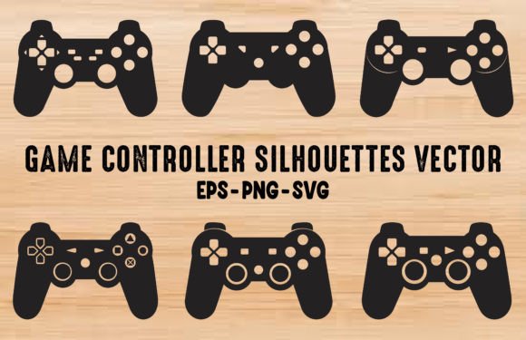 Game Controller Silhouette Clipart Set: A Versatile Design Resource for Modern Creators