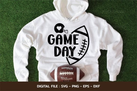 Game Day with Football Helmet and Heart: A Unique Design for Sports Lovers
