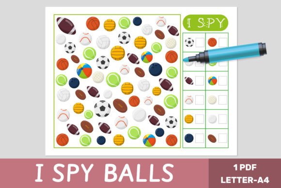 I Spy Game - Sports Balls - Counting: A Fun Way to Boost Observation and Counting Skills