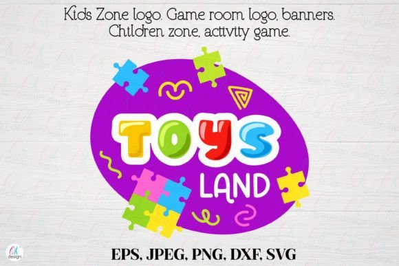 Kids Zone Logo 15 – Game Room & Activity Logo Design for Play Spaces