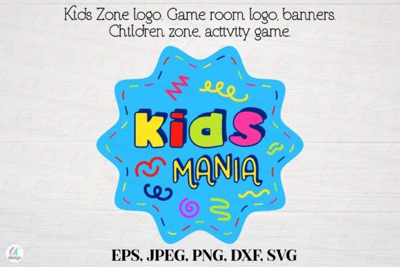Kids Zone Logo 18: Game Room, Activity & Kids Zone Logo Design for Creative Projects