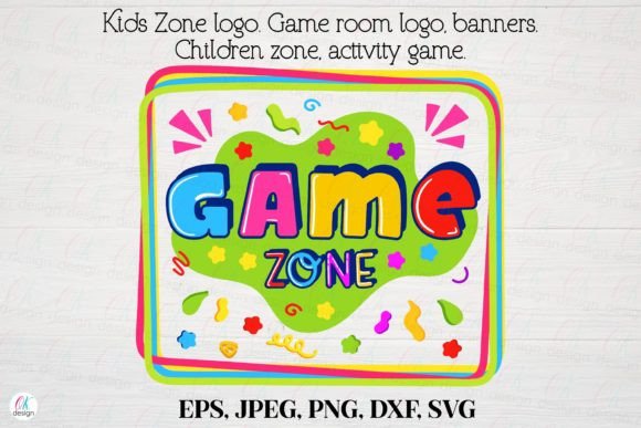 Kids Zone Logo 2: Playful Design for Game Rooms & Activity Spaces