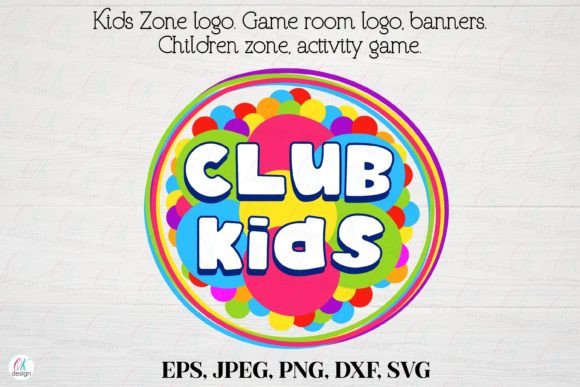 Kids Zone Logo 20: Game Room & Activity Logo Design for Play Spaces