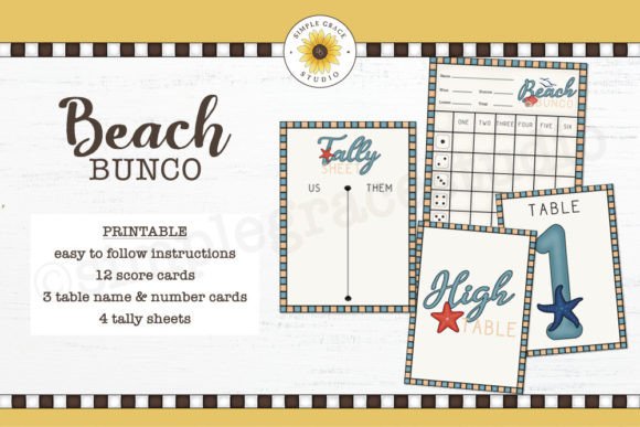 Printable Beach Bunco Game: A Playful Typography for Creative Projects