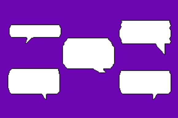 Retro Game Pixel Dialogue Set