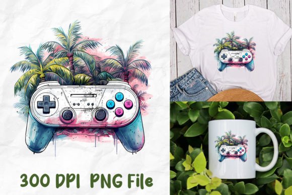 Retro Vaporwave Game Console Palm Tree: Creative Design Files for Modern Makers