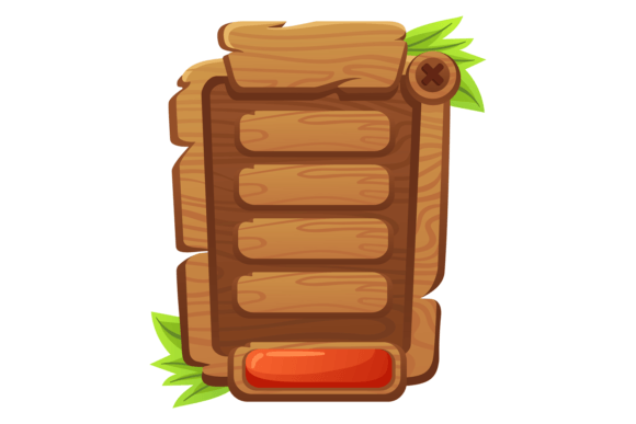 Understanding the Role of a Wooden Menu in Cartoon Game Interfaces