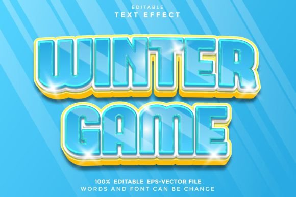 Winter Game Editable Text Effect